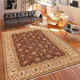 handmade Traditional Kafkaz Brown Beige Hand Knotted RECTANGLE 100% WOOL area rug 9 x 12